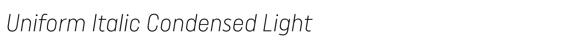 Uniform Italic Condensed Light image